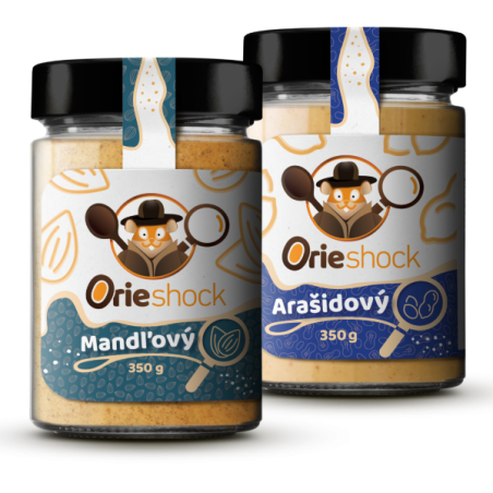 Orieshock Arašidový 350g + Orieshock Mandľový 350g